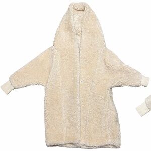 ✨ AKIRA Cream Sherpa Hooded Coat | Cozy Plush Teddy Jacket ✨